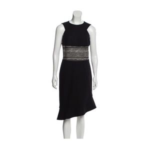 L’Agence Black Sleeveless Wool Sheath